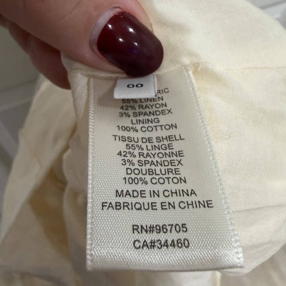 REBECCA TAYLOR FLAME FUR LINEN BLEND MIDI DRESS SIZE 00 $395 - Picture 10 of 10